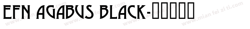 EFN Agabus Black字体转换